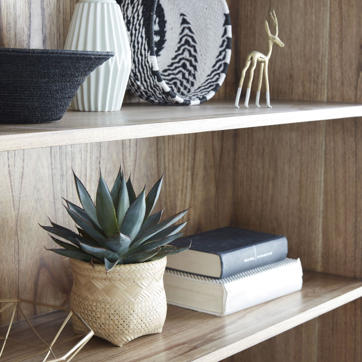 FIFTIES - Bücherregal aus massivem Mindi 120 cm