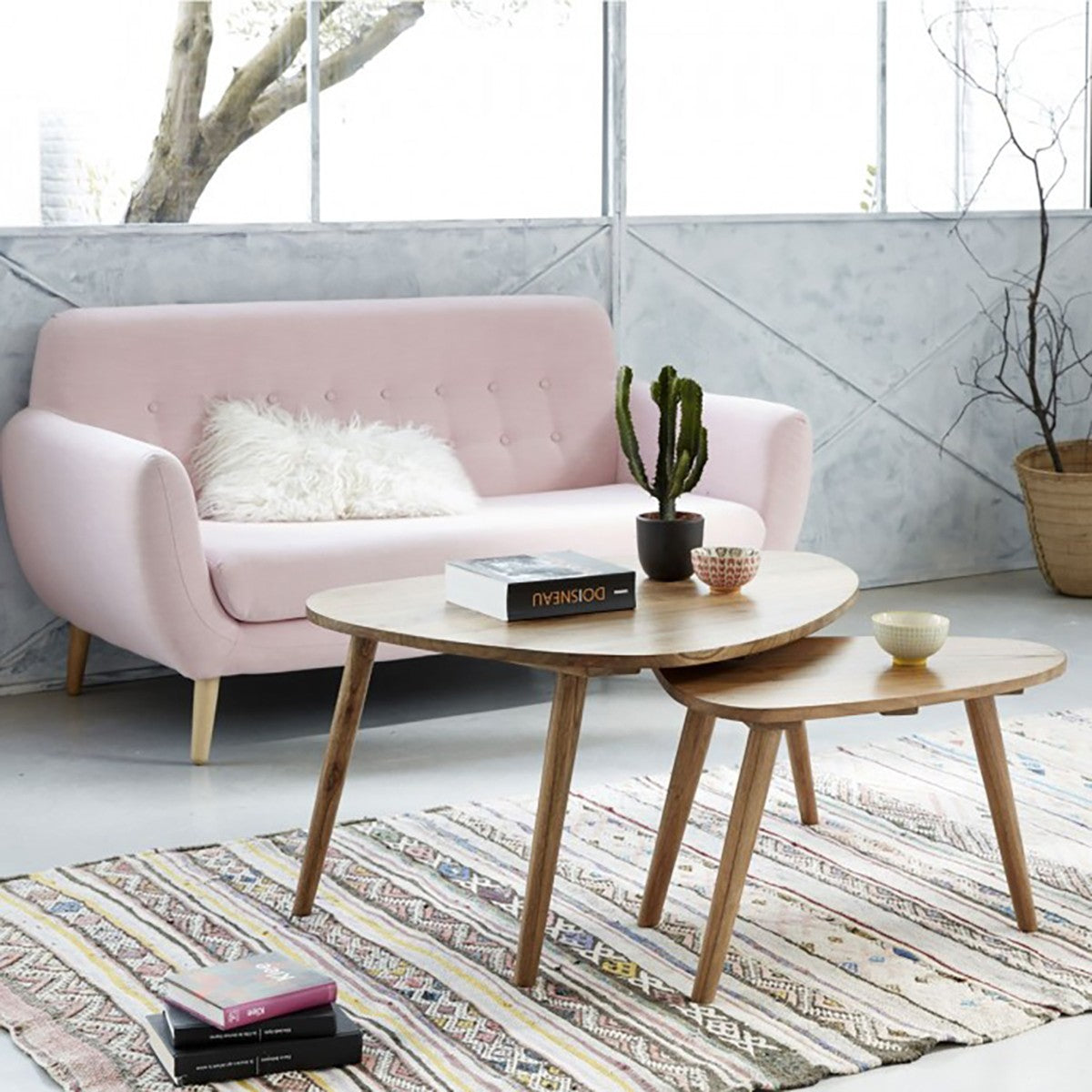 ODDA - Couchtisch aus massivem Mindy 100 cm