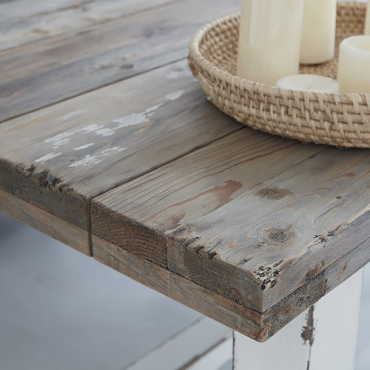 ATLANTIC - Massiver Tisch aus recyceltem Holz für 8 Pers.