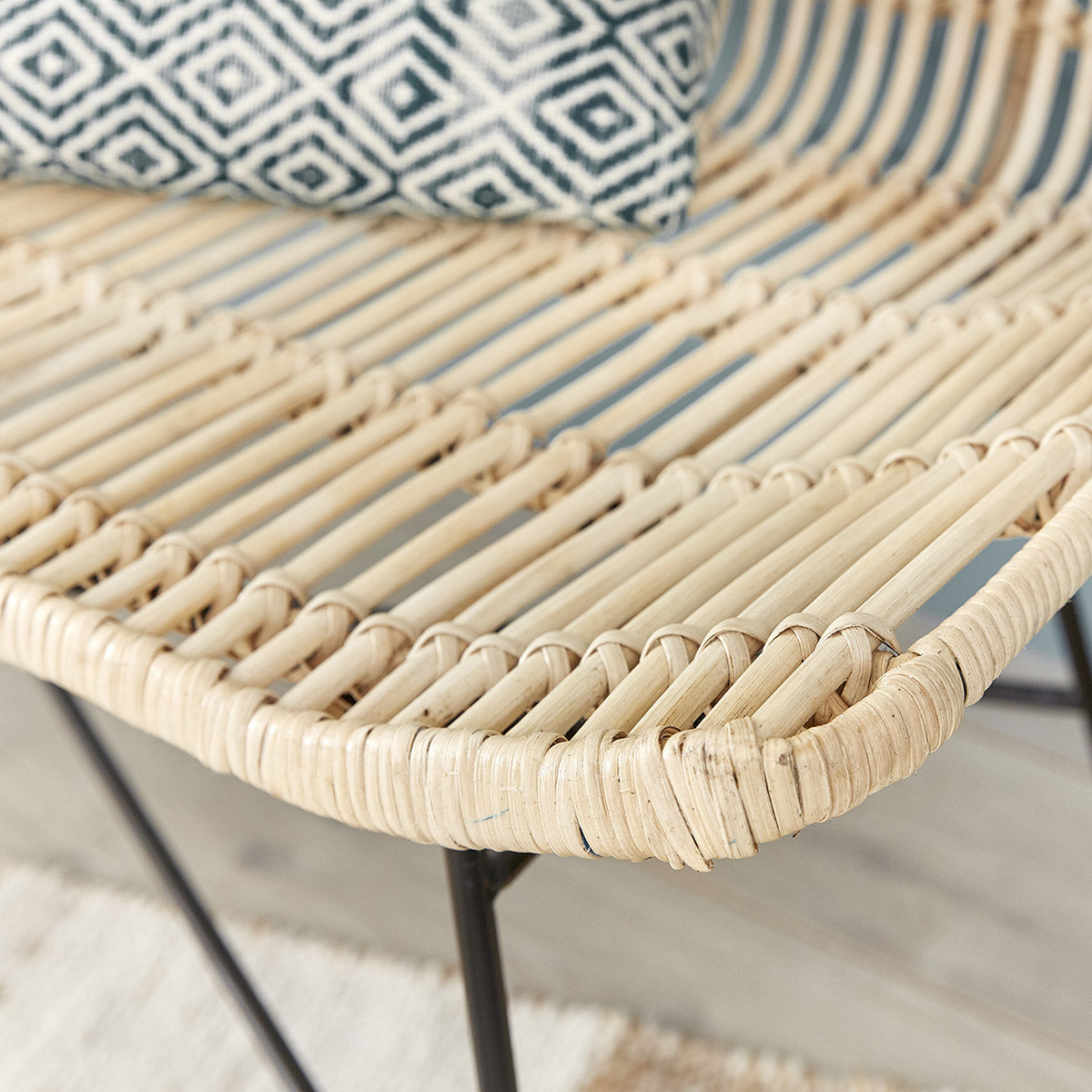 BOHEMA - Sofa aus Rattan und Metall 120