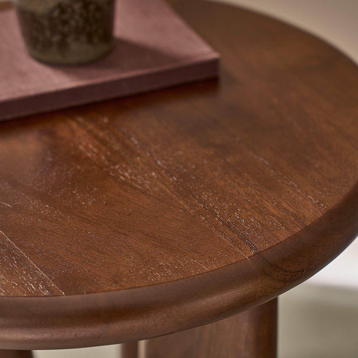 ANNA - Beistelltisch aus Akazienholz, rund