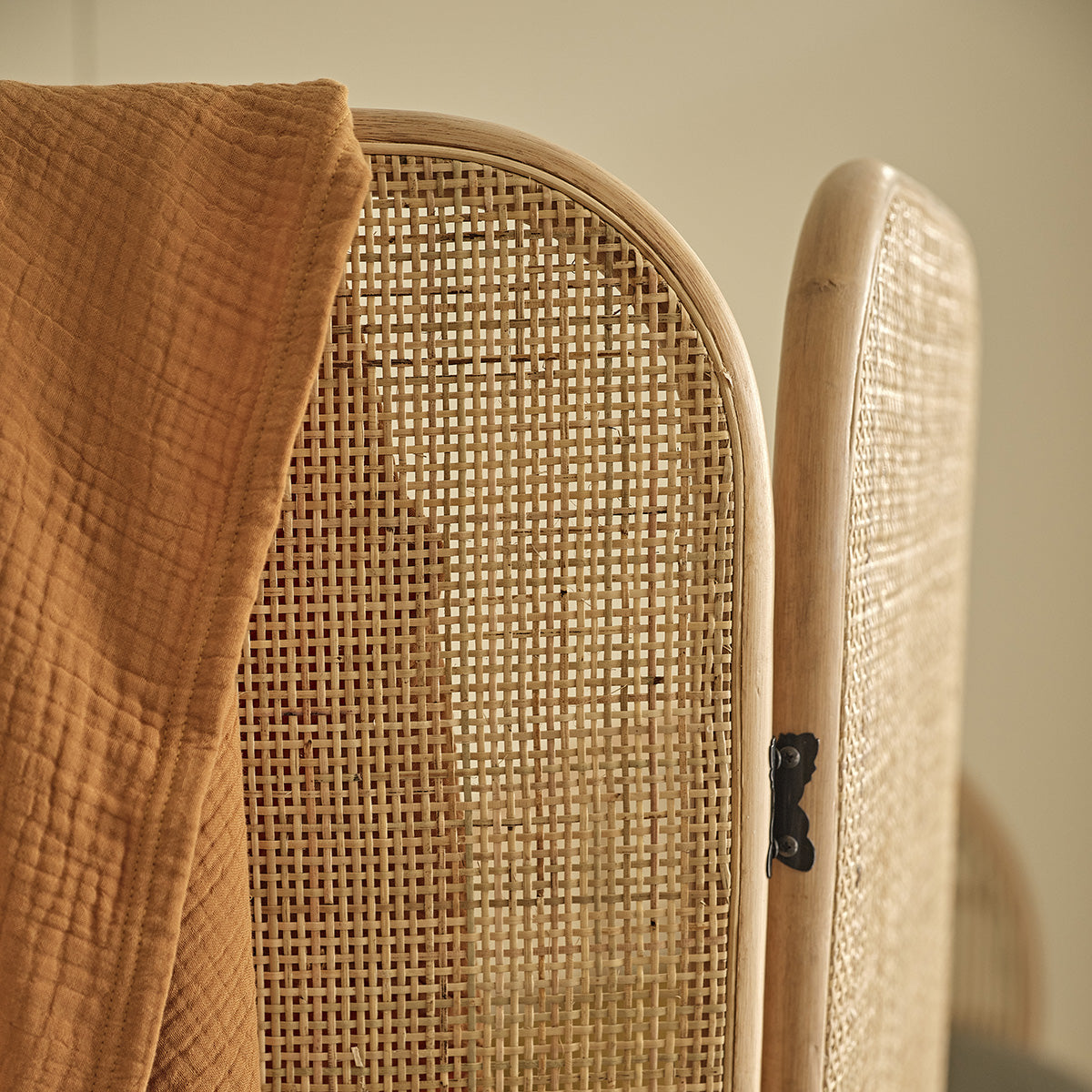 JANE - Wandschirm aus Rattan und Rohrgeflecht 3 Tafeln