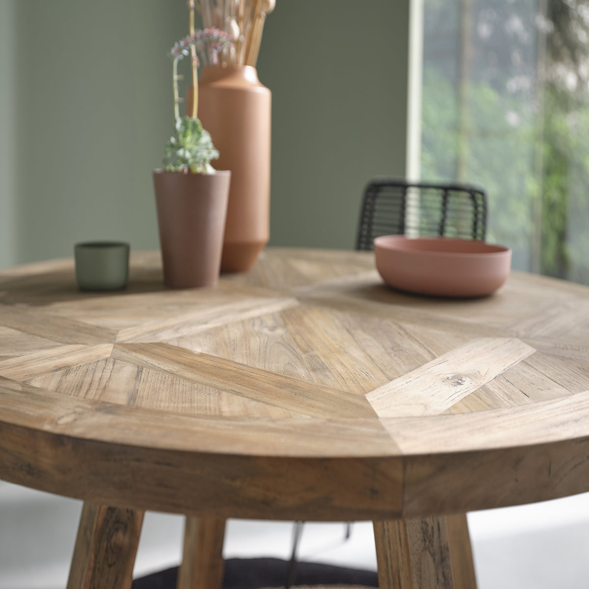 CARGO - Tisch aus recyceltem massivem Teakholz für 4 Pers.