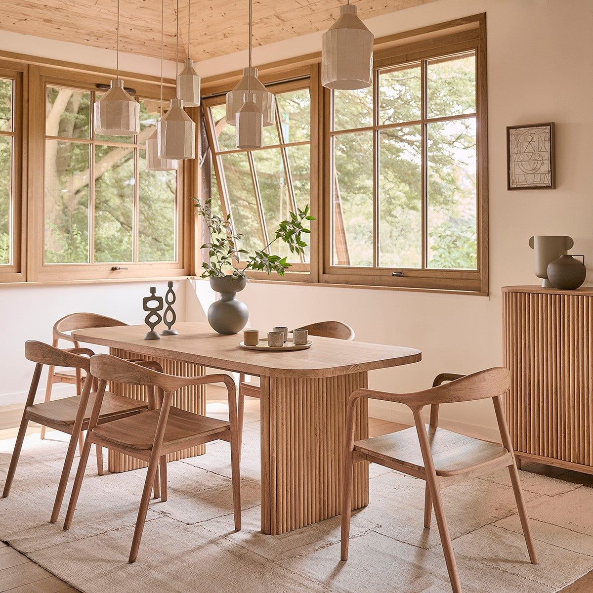 AMBRE - Stuhl aus massivem Teakholz