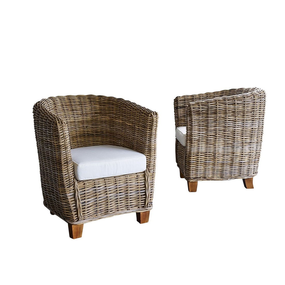 MUSA - Gartensessel aus natürlichem Kubu (2er Set)