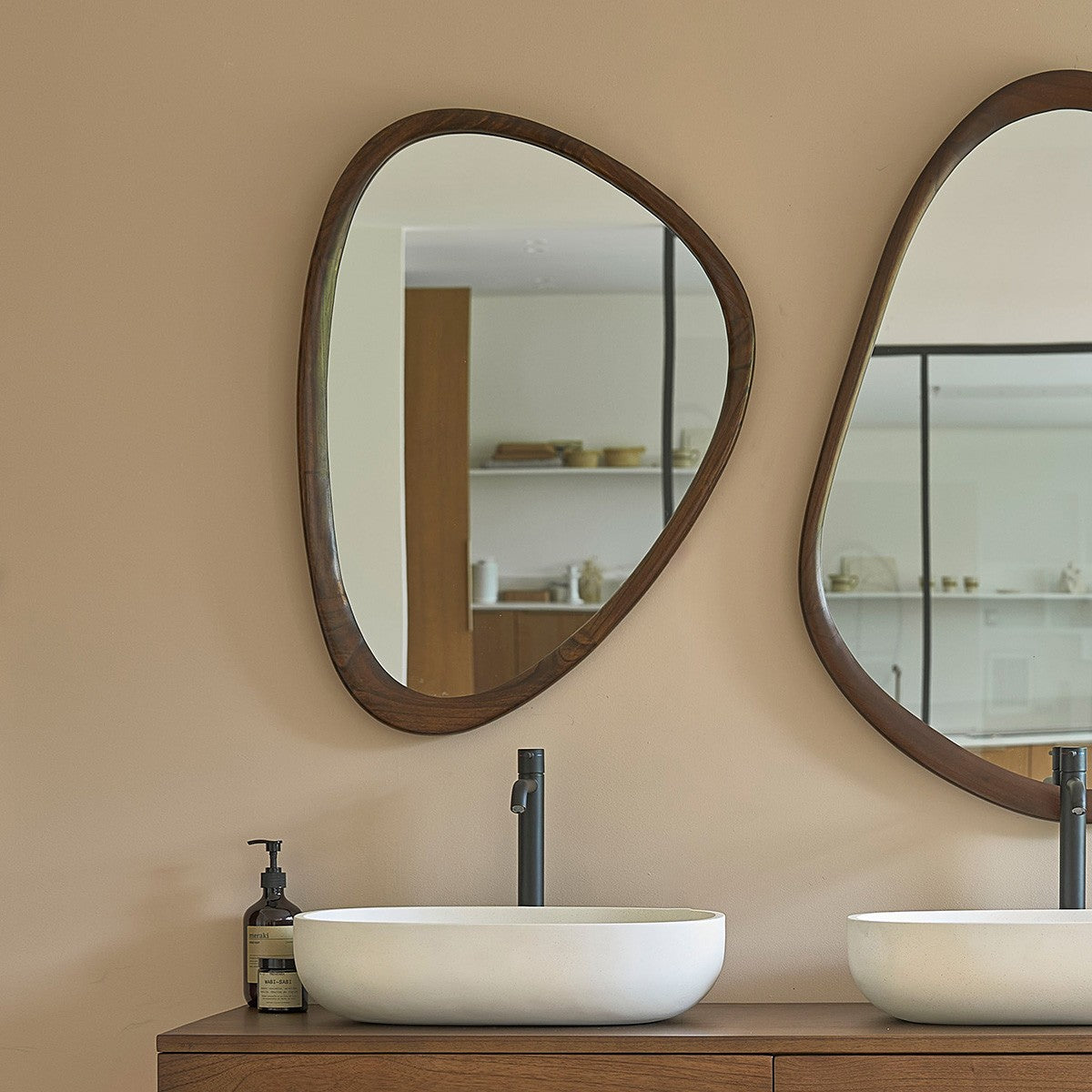 VINTAGE - Spiegel aus massivem Mindi 75x60 cm