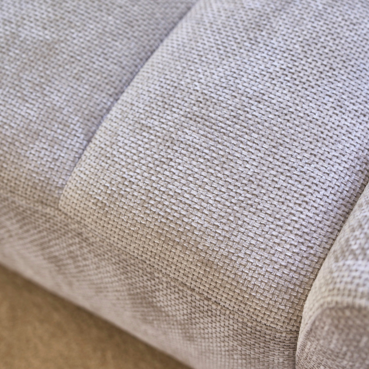 ALPHONSE - 3-Sitzer-Sofa in beigefarbenem gewebtem Samt