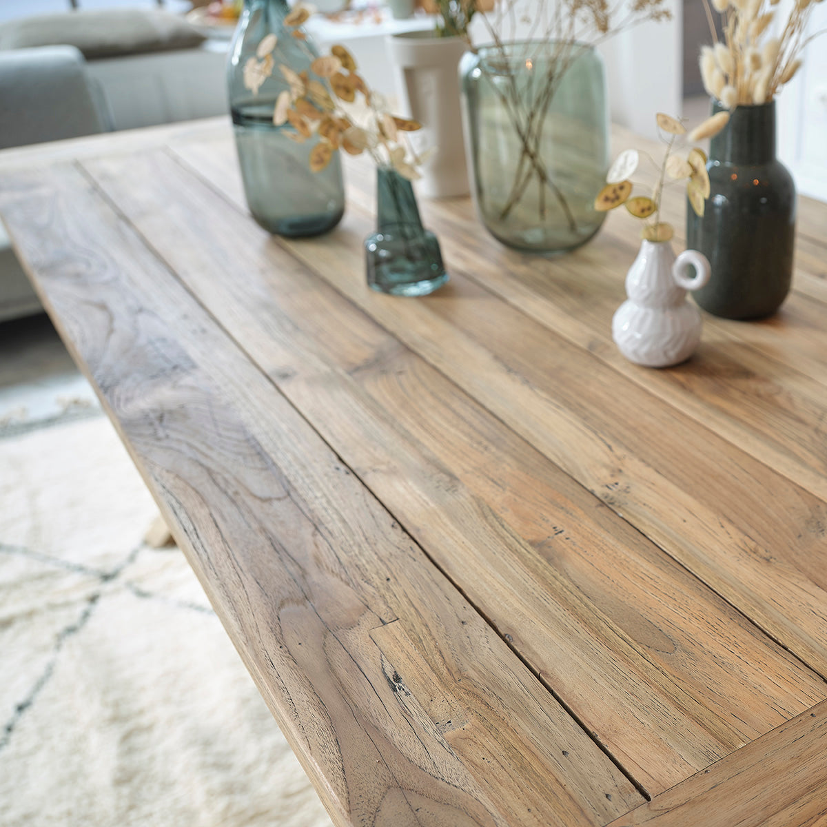 CARGO - Tisch aus massivem, recyceltem Teakholz 8 pers.