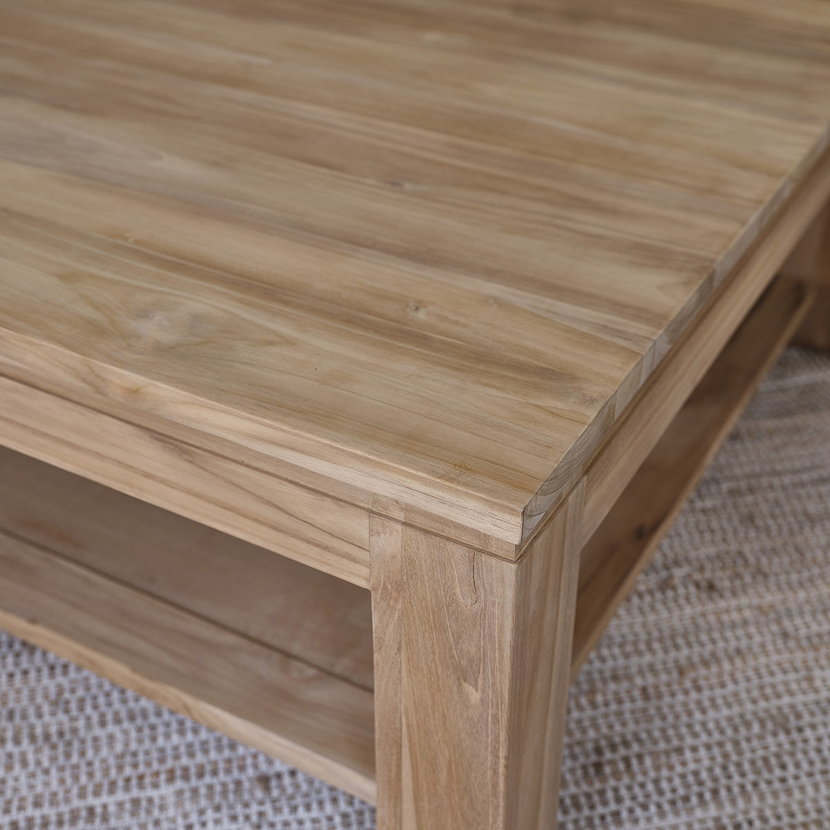 BOSTON - Couchtisch aus massivem Teakholz 100 cm