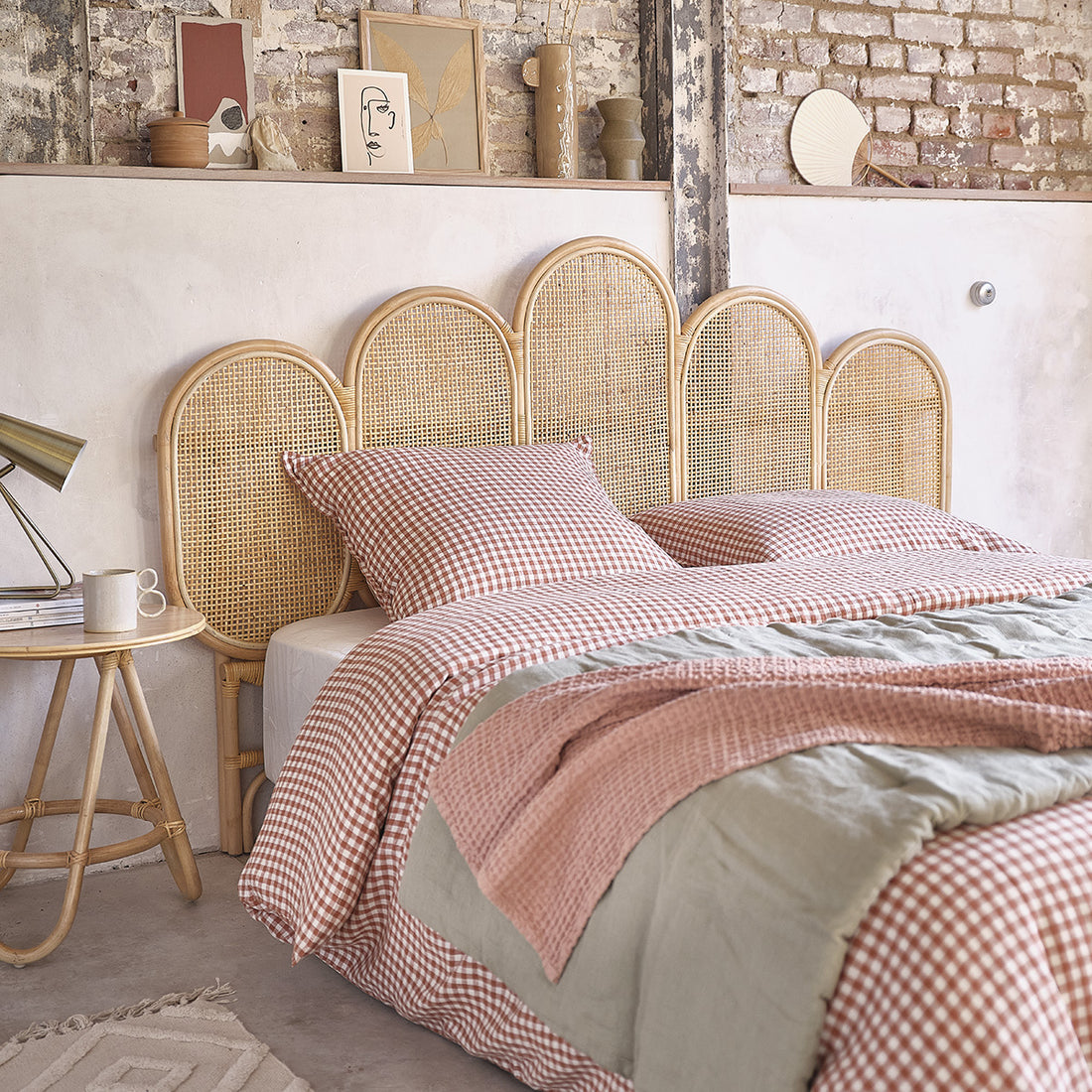 JANE - Kopfteil aus Rattan und Rohrgeflecht 160 cm