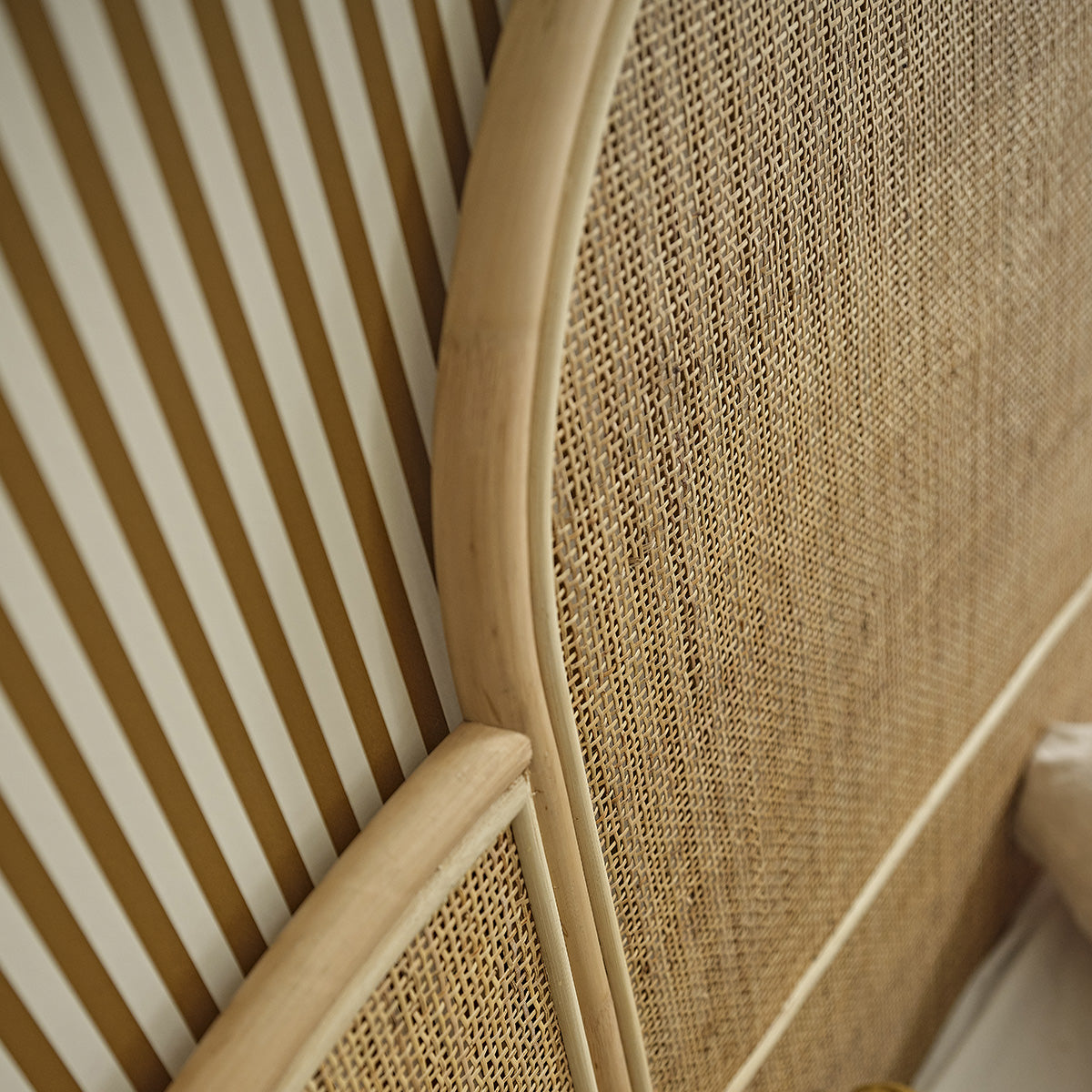 JANE - Kopfteil aus Rattan und Rohrgeflecht 160 cm