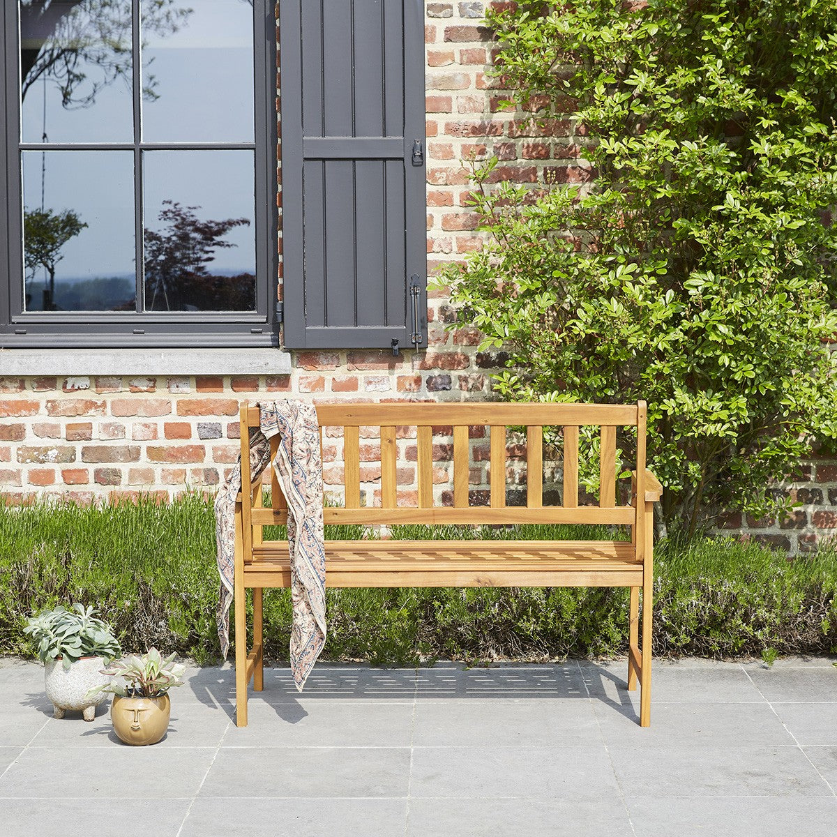 HANOÏ - Gartenbank aus massivem Akazienholz 120 cm