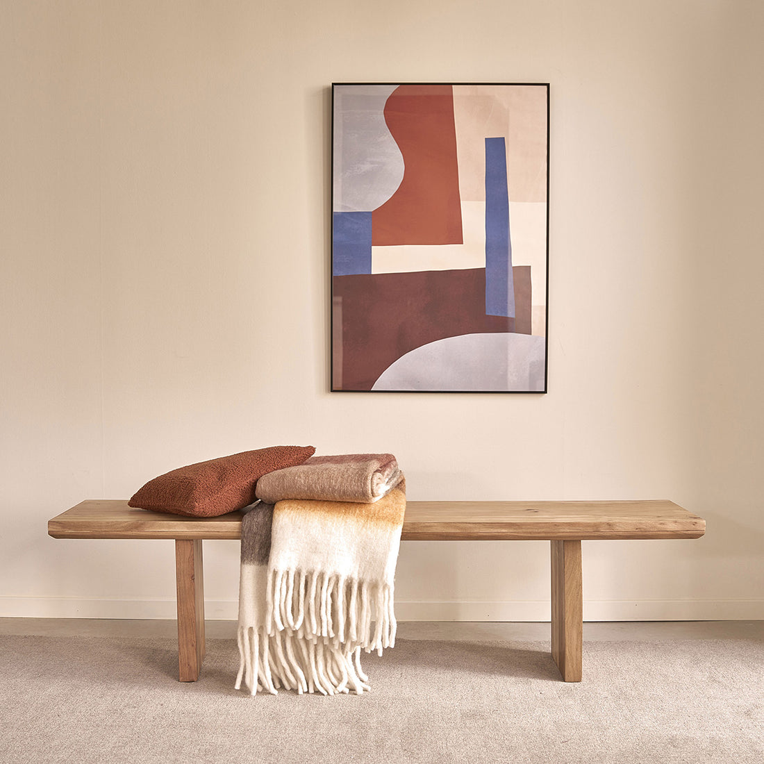 Bank aus massivem Akazienholz, 175 cm