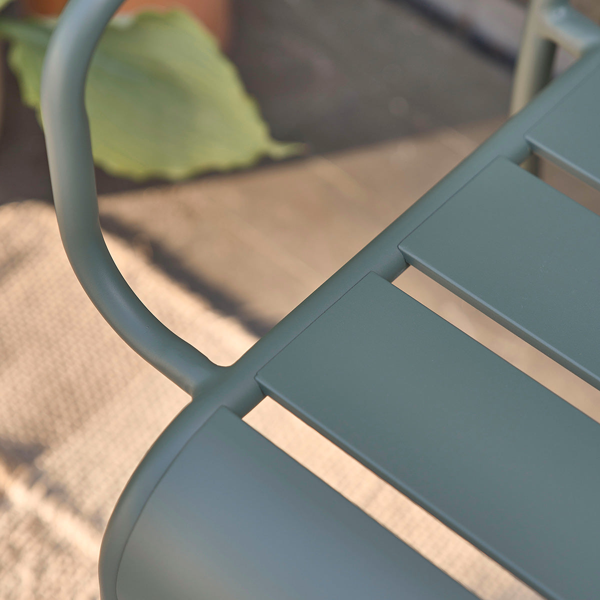 ZÉPHIR - Bank aus grünem Aluminium 118 cm