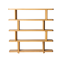 Bücherregal aus naturbelassenem Mindi-Holz, H 161 cm