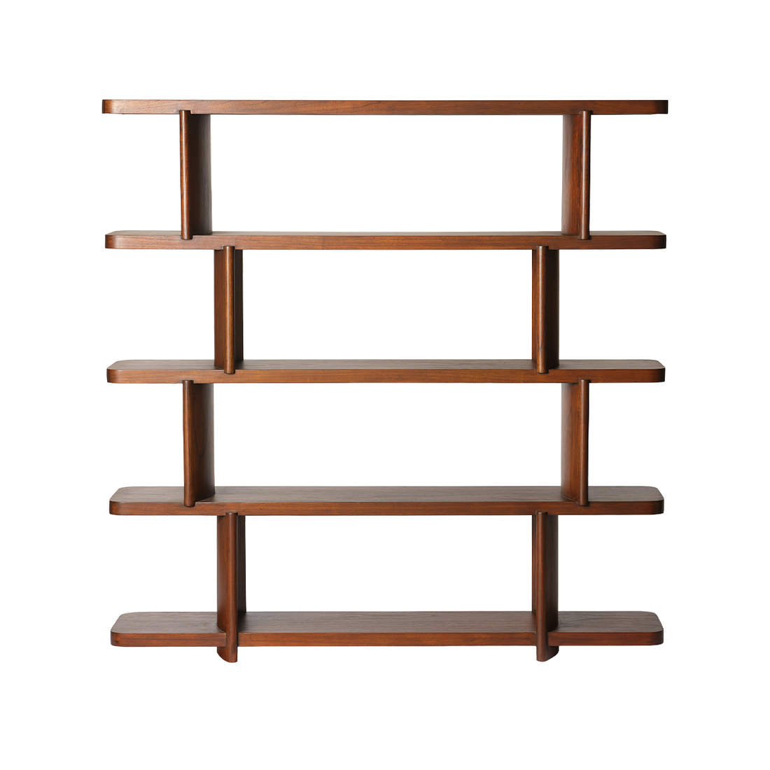 OTTO - Bücherregal aus braunem Mindi-Holz, 160 cm