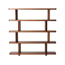 Bücherregal aus braunem Mindi-Holz, H 161 cm