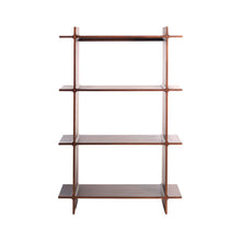 Regal aus braunem Mindi-Holz, H 175 cm