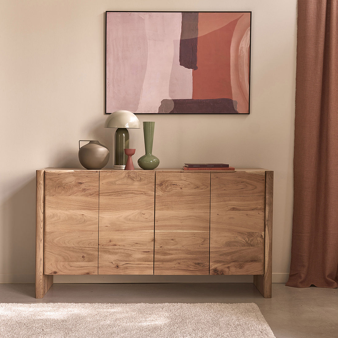 CALI - Sideboard aus massivem Akazienholz, 150 cm