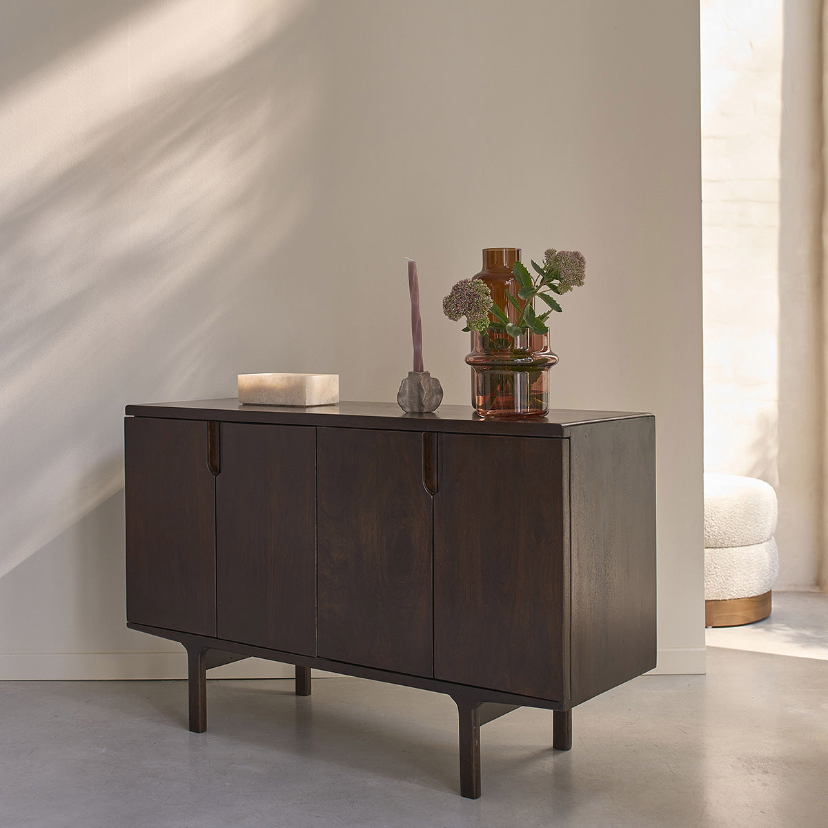 LAZARE - Sideboard aus massivem Mangoholz, 120 cm