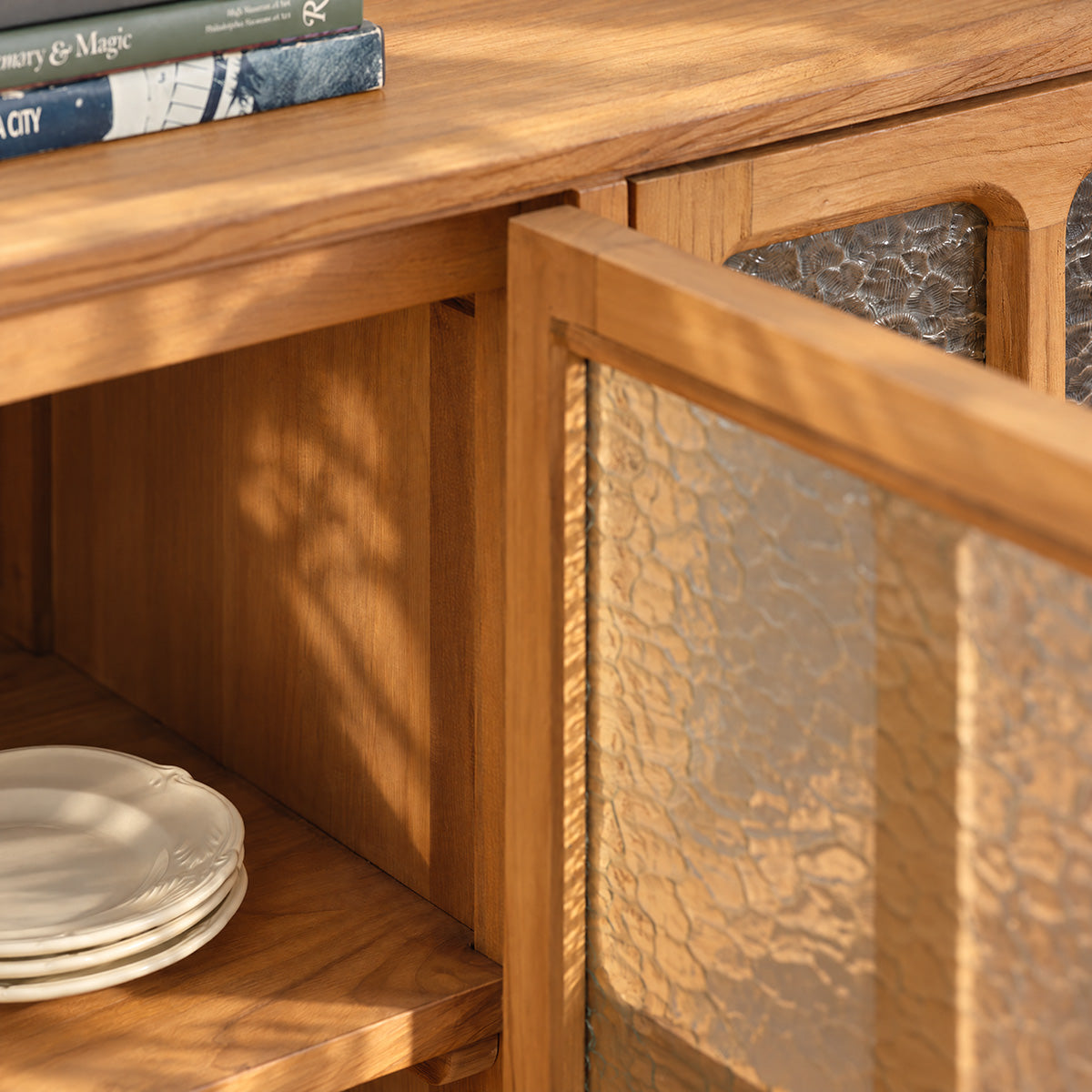VELDE - Sideboard aus recyceltem Teakholz, 180 cm
