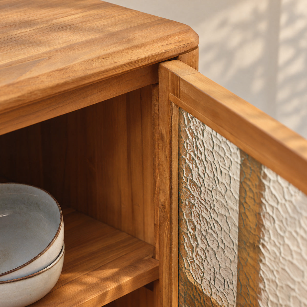 VELDE - Sideboard aus recyceltem Teakholz, 90 cm