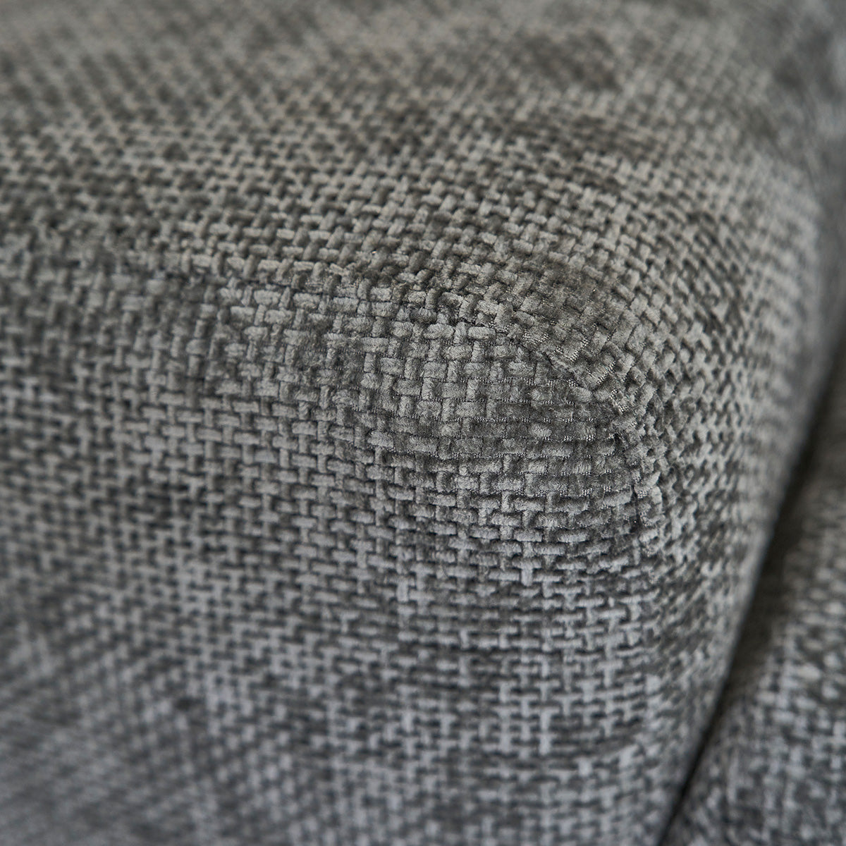 ALPHONSE - Gerades 3-Sitzer-Sofa aus grün-grauem gewebtem Samt