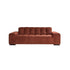 Gerades 3-Sitzer-Sofa aus terrakottafarbenem Cord