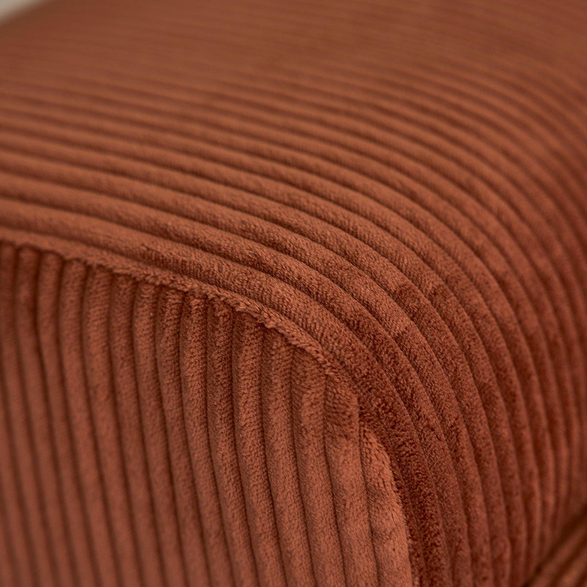ALPHONSE - Gerades 4-Sitzer-Sofa aus terrakottafarbenem Cord