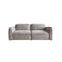 Gerades 3-Sitzer-Sofa aus beigefarbenem strukturiertem Samt