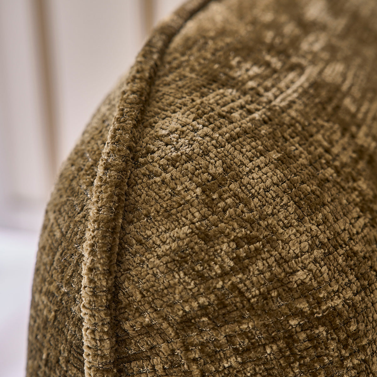 HECTOR - Gerades 3-Sitzer-Sofa aus grün-grauem strukturiertem Samt