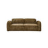 Gerades 3-Sitzer-Sofa aus grün-grauem strukturiertem Samt