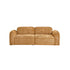 Gerades 3-Sitzer-Sofa aus strukturiertem Samt in der Farbe ocker
