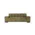 Gerades 3-Sitzer-Sofa aus khakifarbenem Geflechtvelours