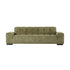 Gerades 4-Sitzer-Sofa aus khakifarbenem Geflechtvelours