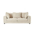 Gerades 3-Sitzer-Sofa aus meliertem, beigem Strukturstoff