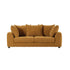 3-Sitzer-Schlafsofa aus bronzefarbenem Stoff in Leinenoptik