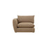 Modulares Ecksofa aus hellbraunem, strukturiertem Stoff 