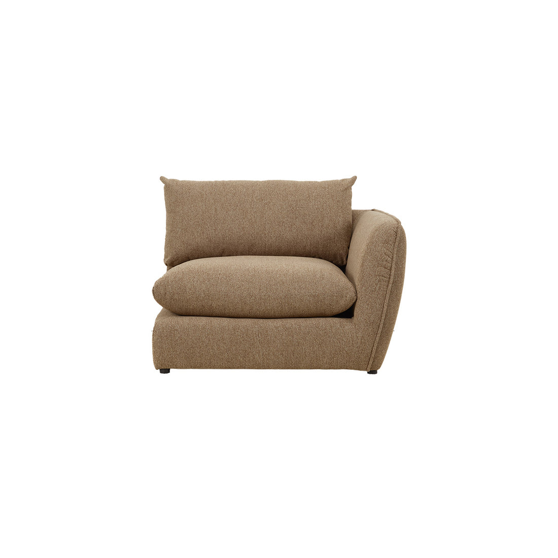 LEOPOLD - Modulares Ecksofa aus hellbraunem, strukturiertem Stoff