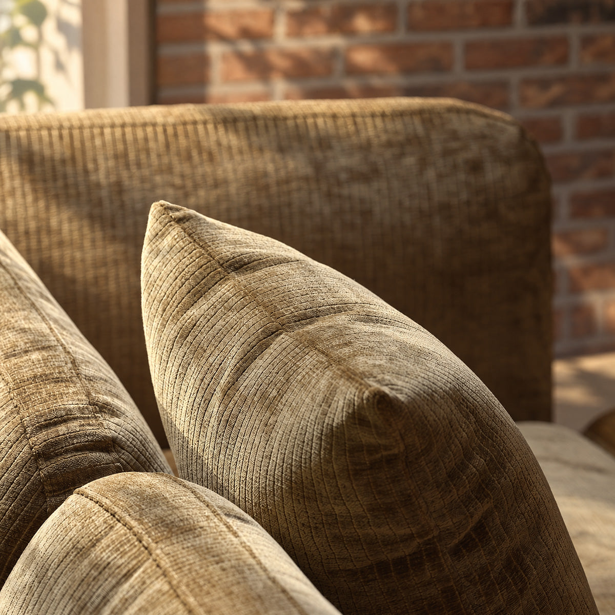 PABLO - Modulares 4-Sitzer-Sofa aus bronzefarbenem Samt 
