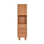 Badezimmer-Hochschrank aus massivem Teakholz 45 cm