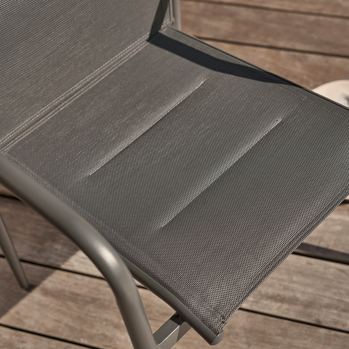 LAGON - Sessel aus Aluminium und grauem Textilene
