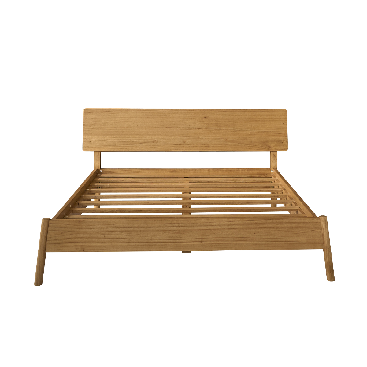 MAIA - Bett aus Mindi-Holz, 160 cm, mit Lattenrost