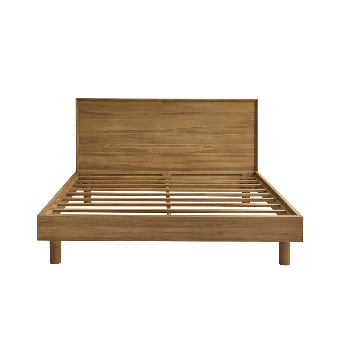 GUSTAVE - Bett aus massivem Teakholz, 180 cm, mit Lattenrost