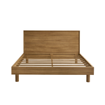Bett aus massivem Teakholz, 180 cm, mit Lattenrost