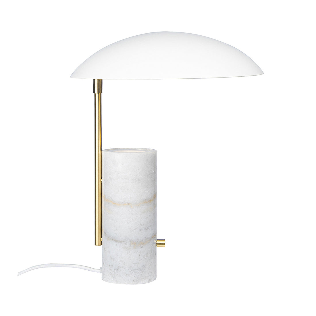 Tischlampe aus weißem Marmor