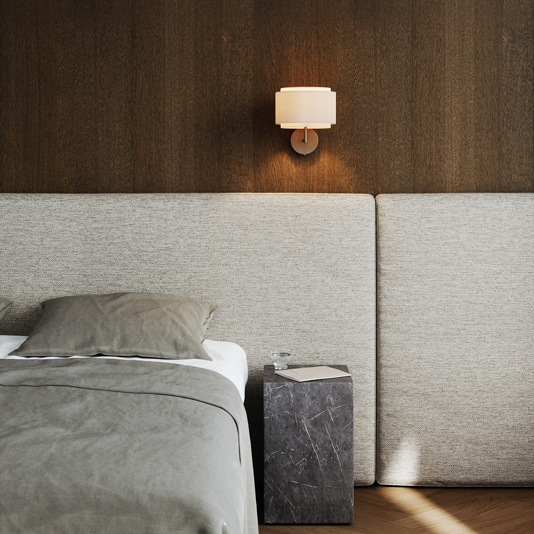 Beige Wandleuchte aus Metall