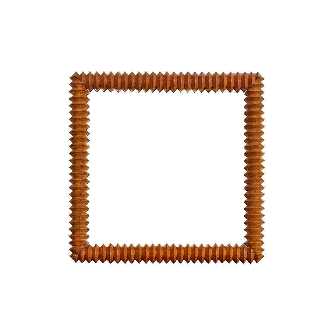 ODILE - Quadratischer Spiegel aus recyceltem Teakholz, 56,5 cm