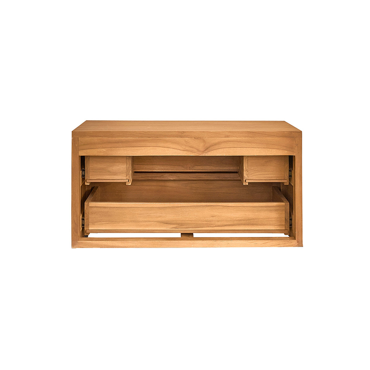 MAË - Waschtischunterschrank aus massivem Teakholz, hängend, 80 cm