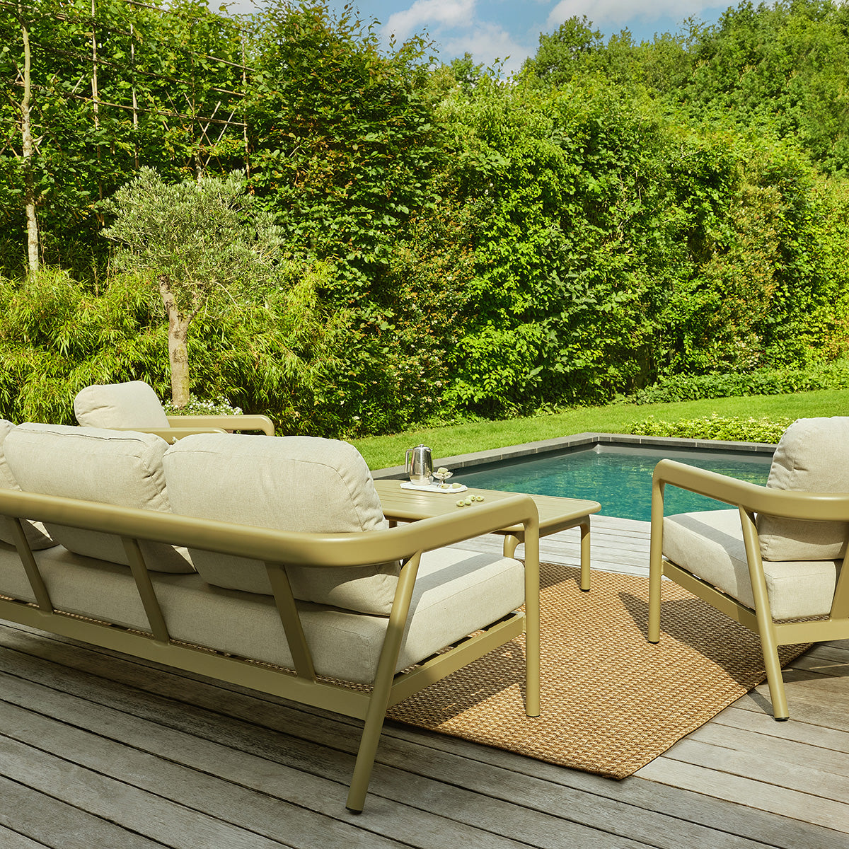 ORYO - Niedrige Gartenmöbel aus Aluminium
